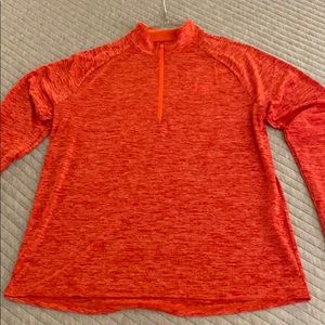 Men's under armour orange quarter zip